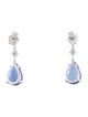 Earrings 14K Tanzanite & Diamond Drop Earrings