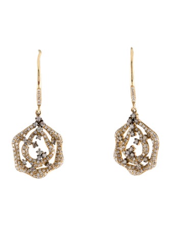 Earrings 14K Diamond Drop Earrings