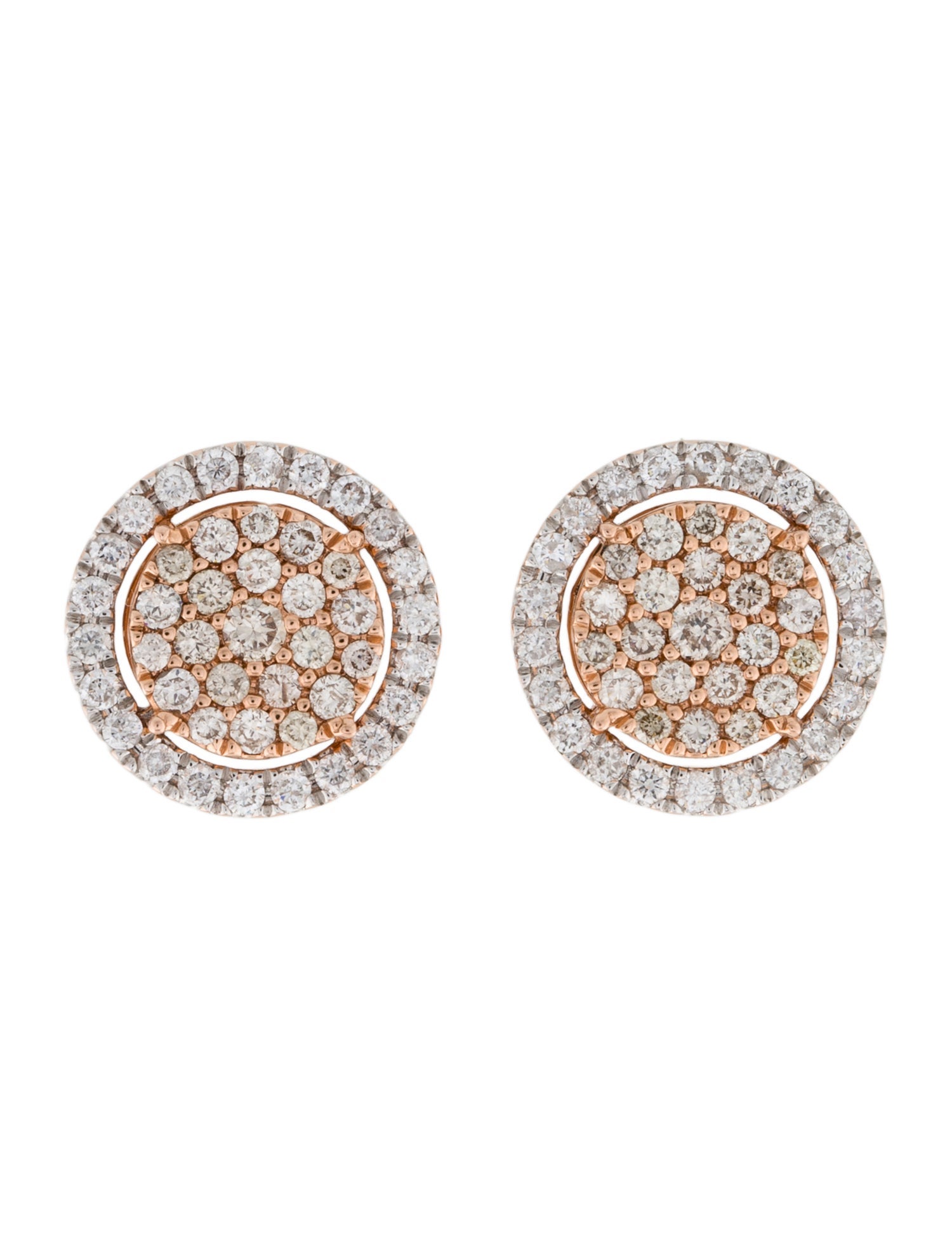 Earrings 14K 1.03ctw Diamond Pavé Stud Earrings