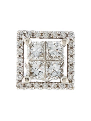 Earrings Stud 14K Diamond Single Earring