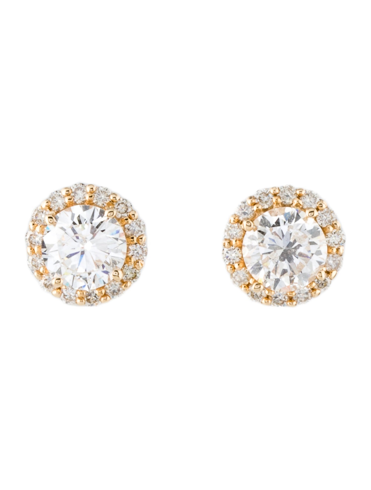 Earrings 18K 1.70ctw Diamond Stud Earrings