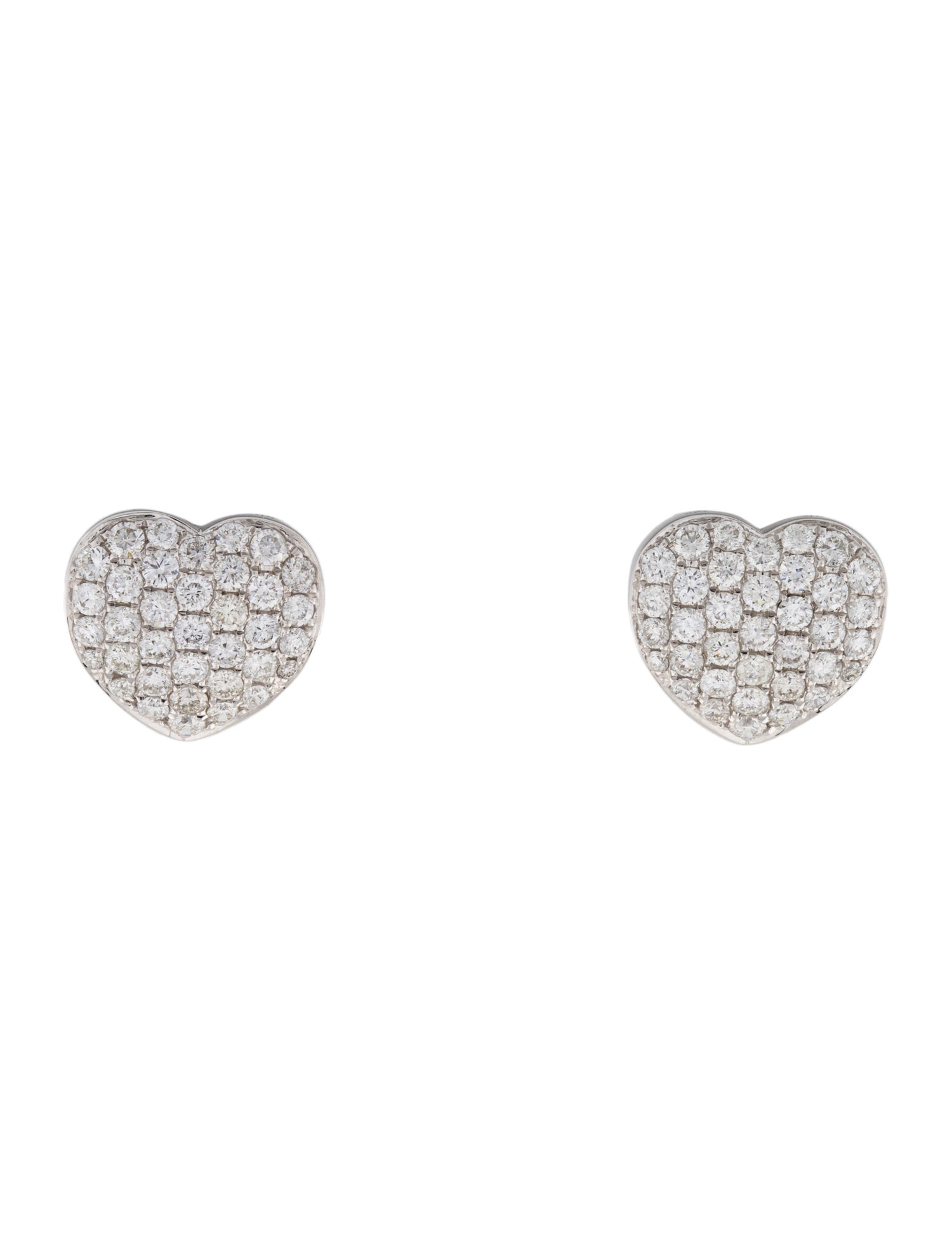 Earrings 14K 1.39ctw Diamond Heart Huggie