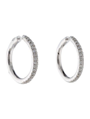 Earrings Hoop 14K 1.60ctw Diamond