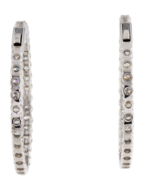 Earrings 14K 5.00ctw Diamond Inside Out Hoop Earrings
