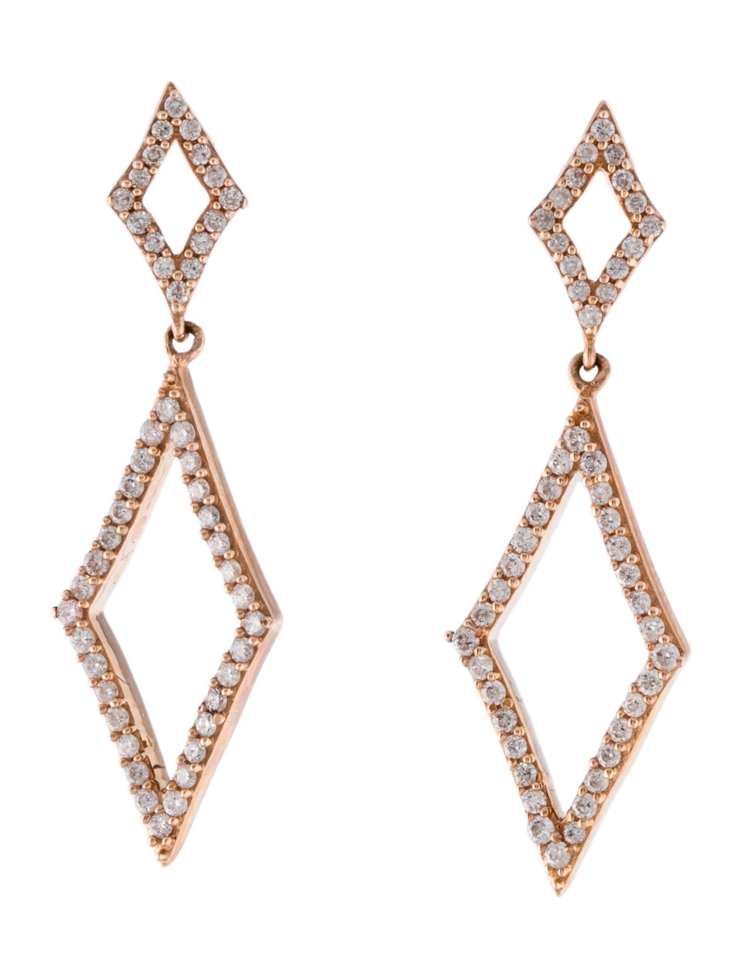 Earrings 14K Diamond Drop Earrings