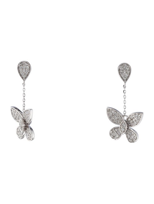 Earrings 14K Diamond Butterfly Drop Earring