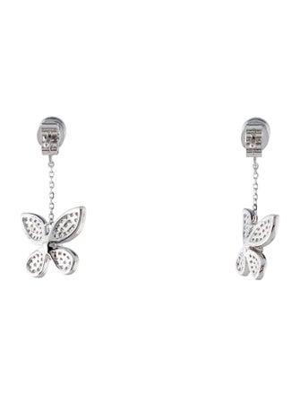 Earrings 14K Diamond Butterfly Drop Earring