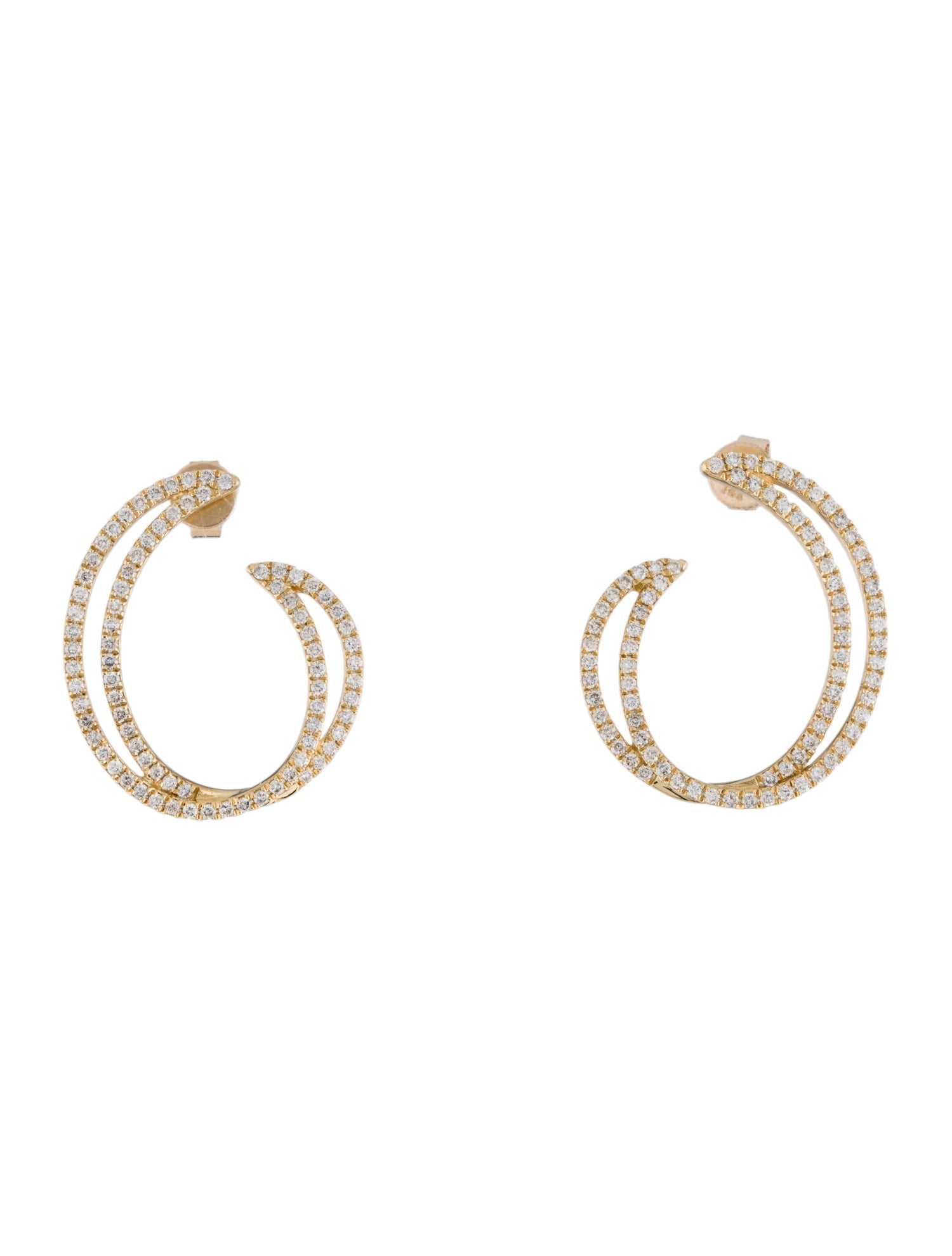 Earrings 14K 1.15ctw Diamond Sideways Earrings