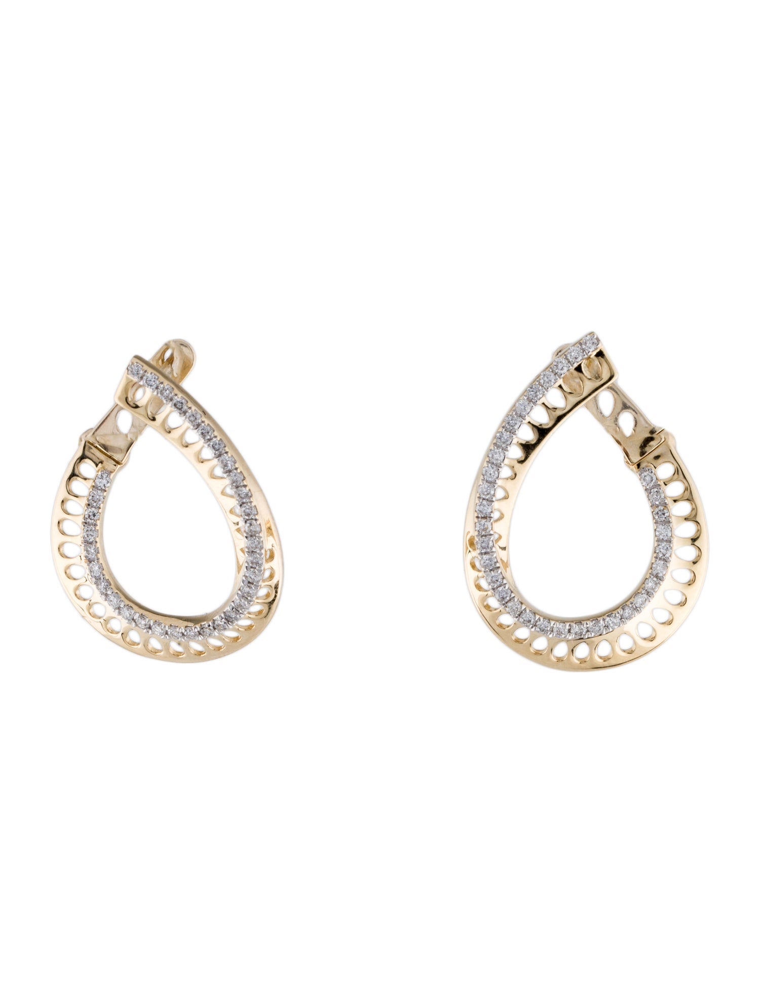 Earrings 14K Diamond Drop Earrings