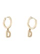 Earrings 14K Diamond 'D' Huggie Drop Earrings
