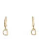 Earrings 14K Diamond 'D' Huggie Drop Earrings