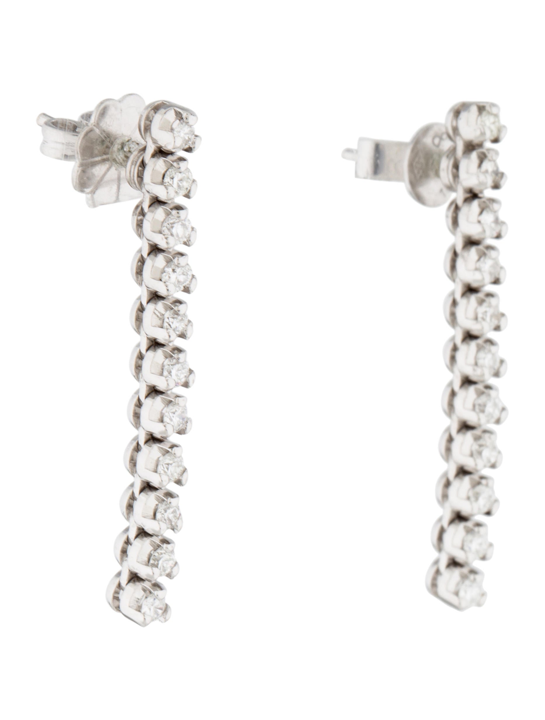Diamond Line Drop Earrings Earrings EARRI31921 The RealReal