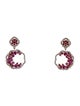 Earrings 14K Ruby & Diamond Drop Earrings