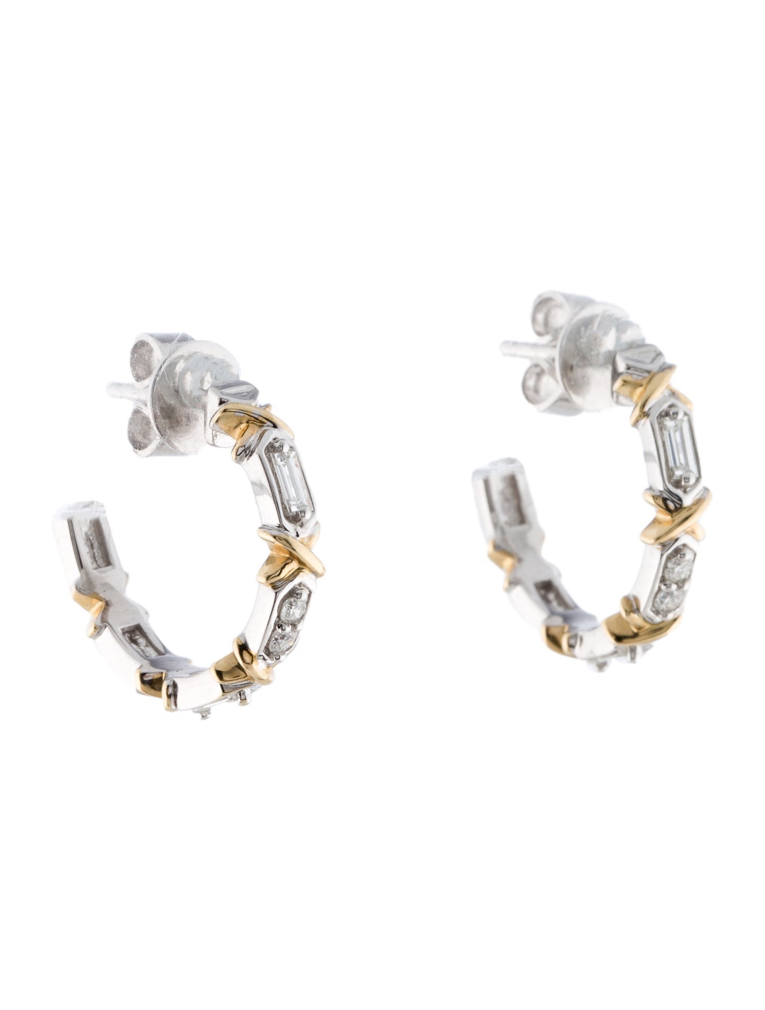 Earrings 14K Diamond Hoop Earrings