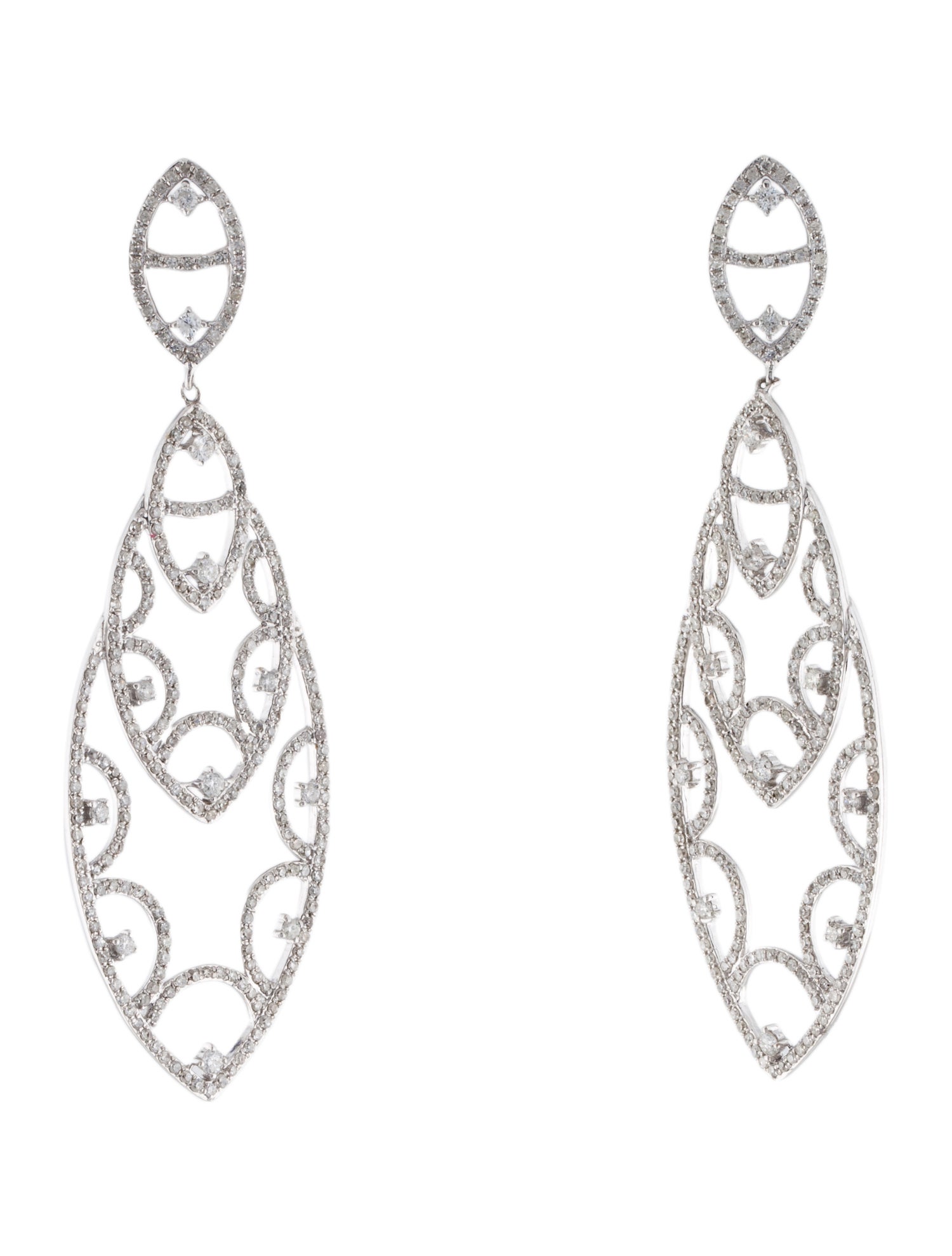 Earrings 14K 1.95ctw Diamond Drop