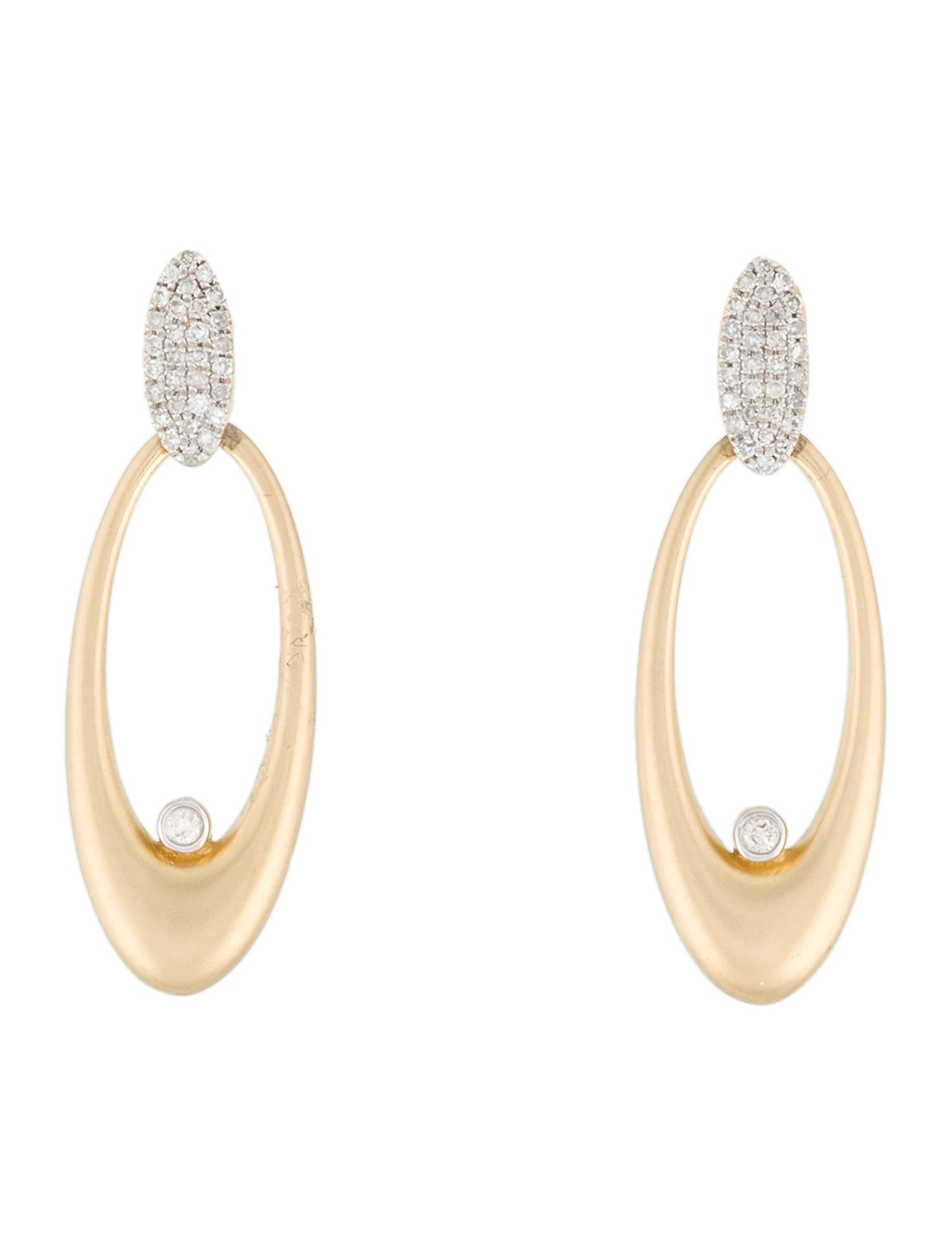 Earrings 14K Diamond Drop Earrings