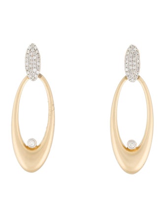 Earrings 14K Diamond Drop Earrings