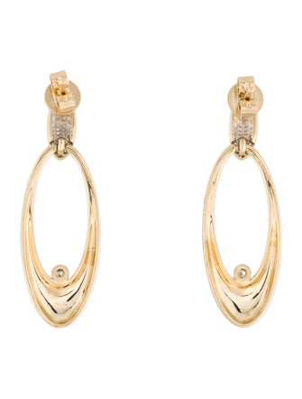 Earrings 14K Diamond Drop Earrings