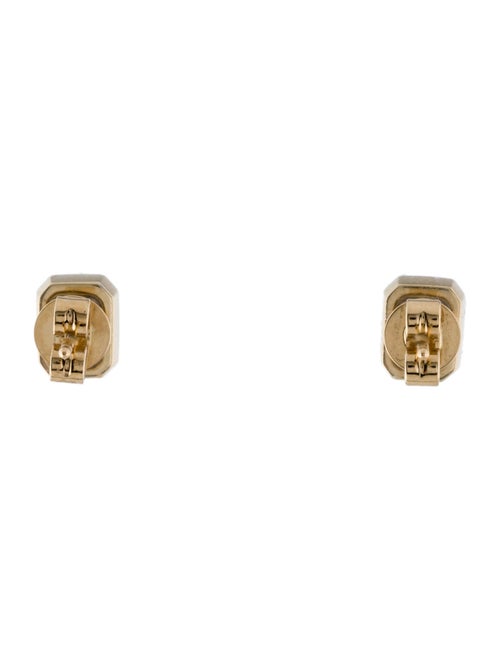 Earrings 14K Diamond Rectangular Stud