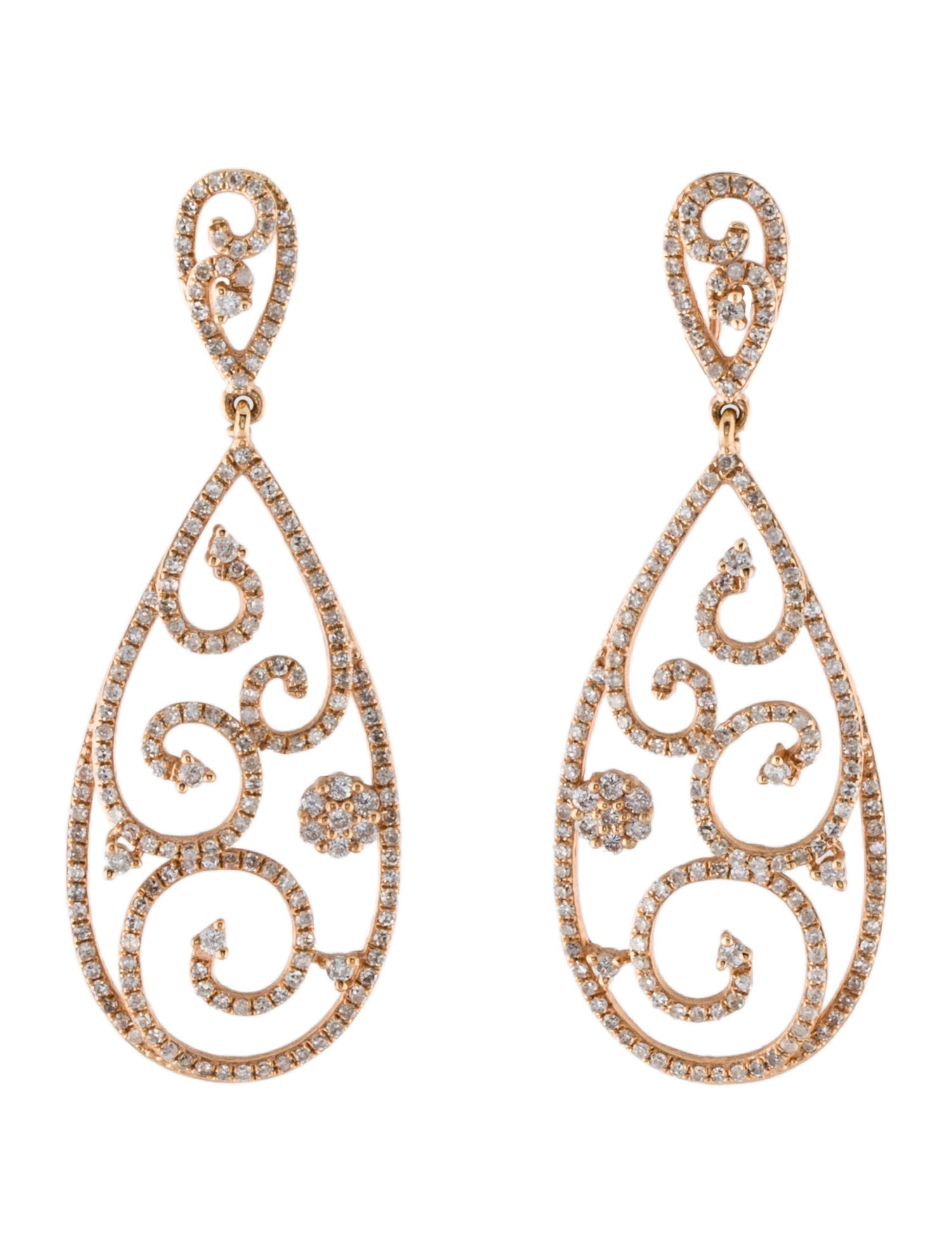 Earrings 14K 1.36ctw Diamond Drop