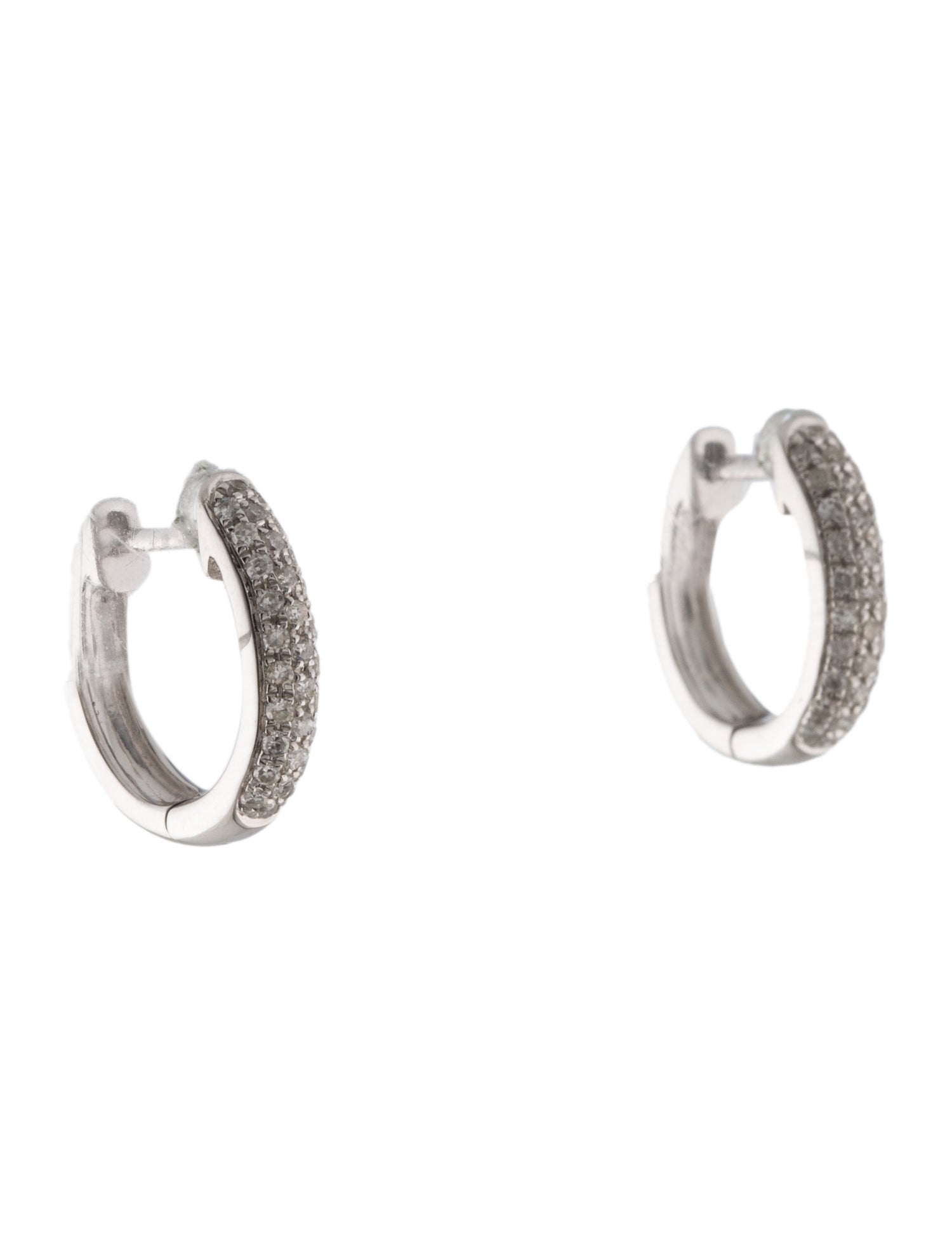 Earrings 14K Diamond Huggie Earrings
