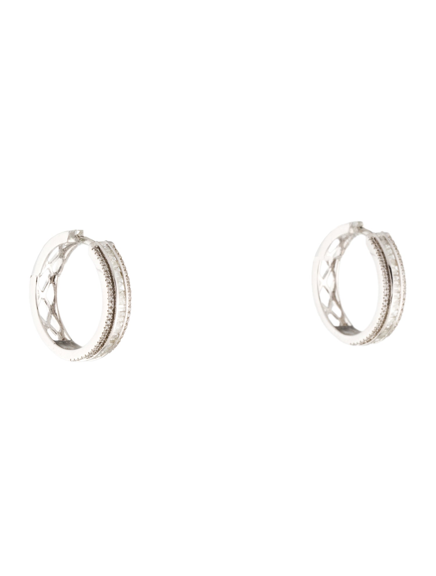 Earrings 14K Diamond Hoop Earrings