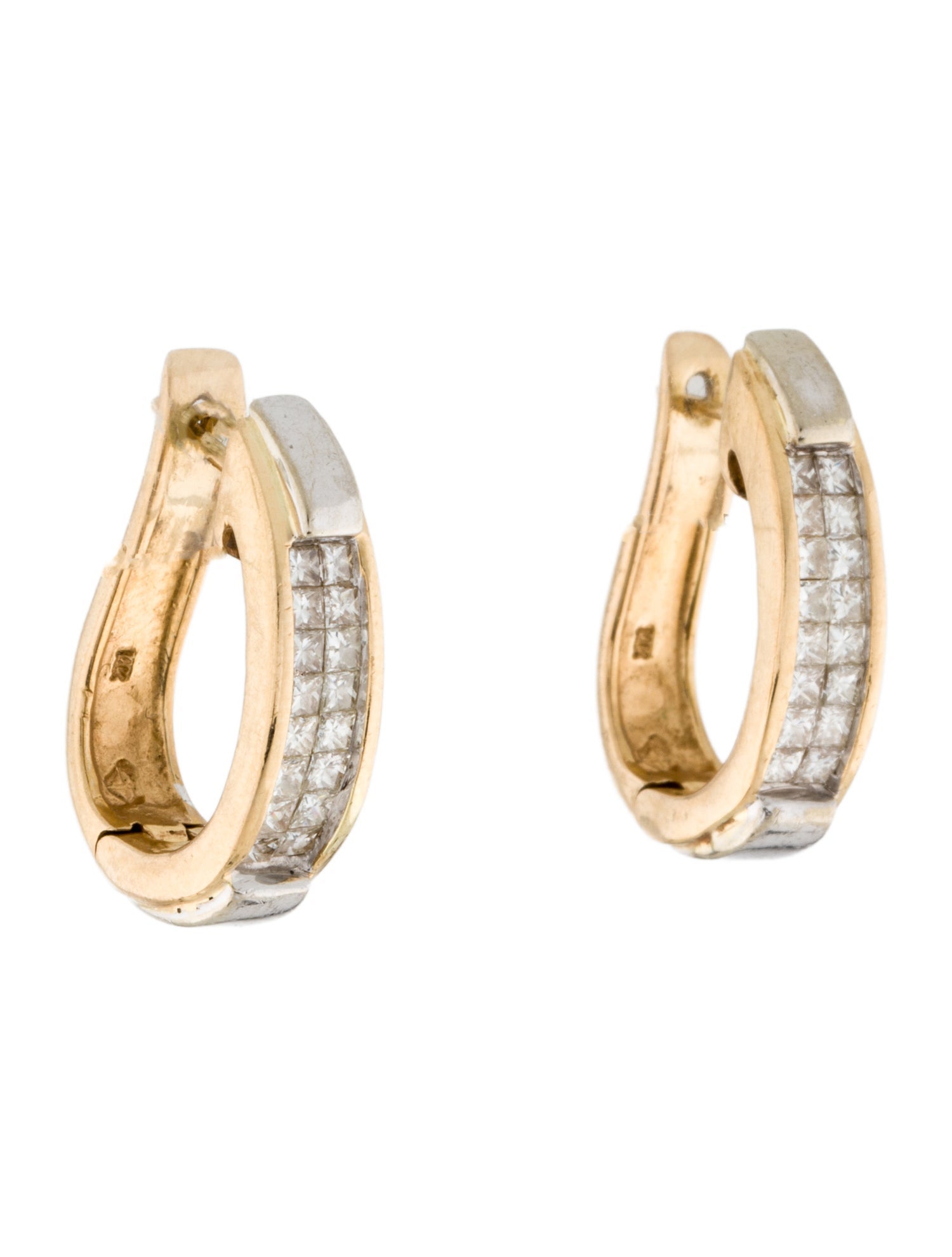 Earrings 14K Diamond Hoop Earrings