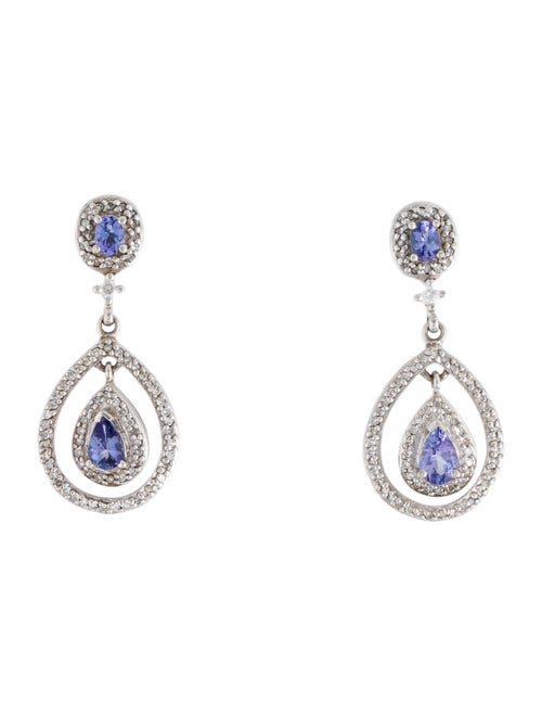 Earrings 14K 1.18ctw Tanzanite & Diamond Drop Earrings