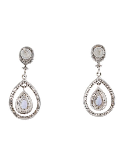 Earrings 14K 1.18ctw Tanzanite & Diamond Drop Earrings