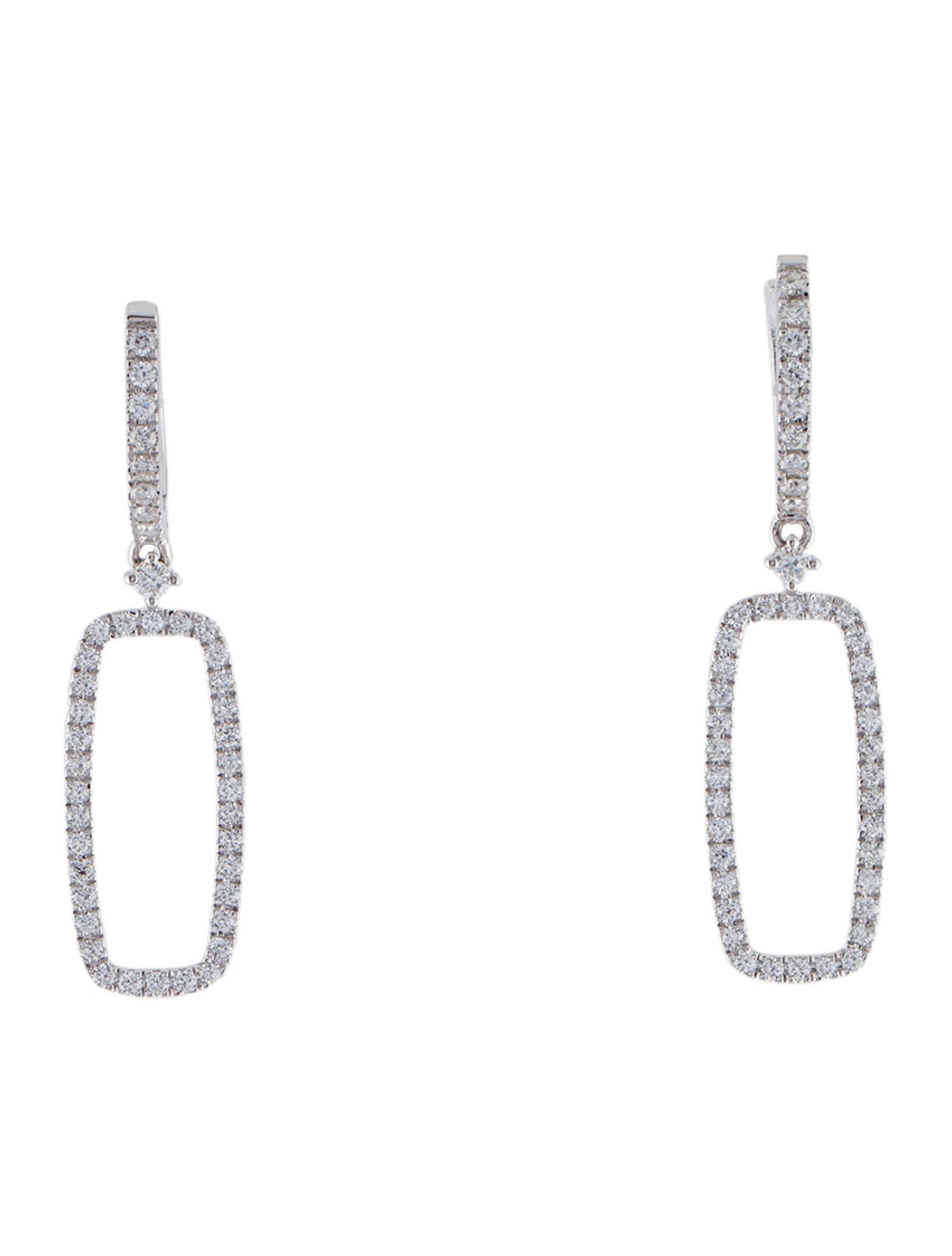 Earrings 18K Diamond Drop Earrings