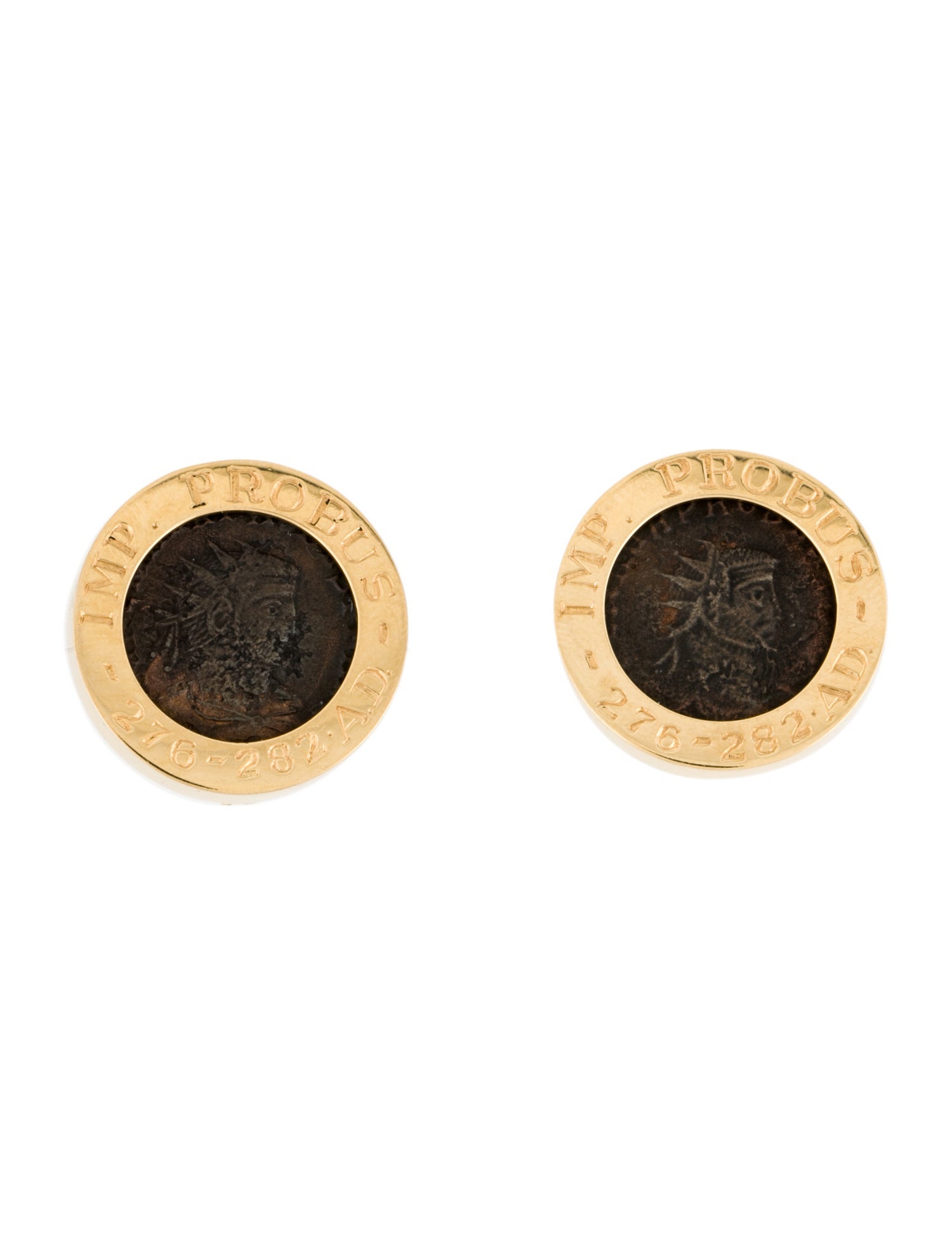 Earrings Mayor's 18K Coin Earclips