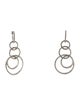 Earrings 14K 1.10ctw Diamond Interlocking Circle Drop Earrings