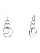 Earrings 14K 1.10ctw Diamond Interlocking Circle Drop Earrings