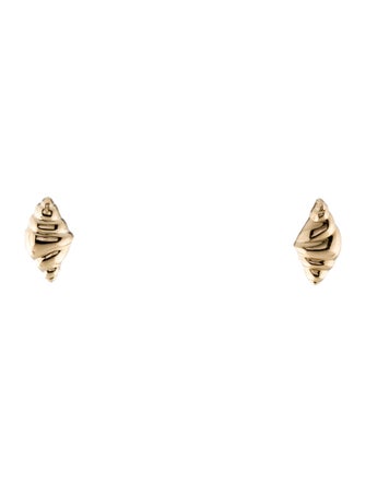 Earrings 14K Tiny Shell Stud Earrings