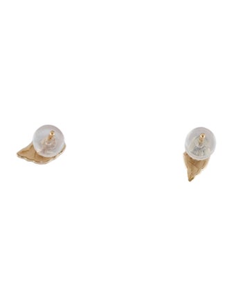 Earrings 14K Tiny Shell Stud Earrings