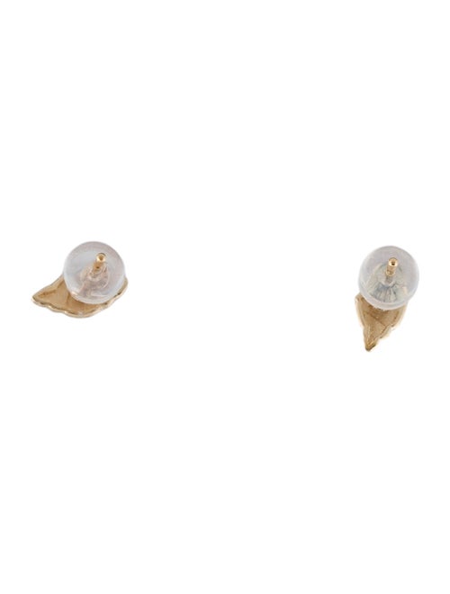Earrings 14K Tiny Shell Stud Earrings
