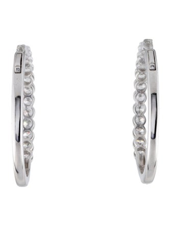 Earrings 14K 3.00ctw Diamond Hoop Earrings