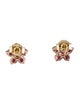 Earrings 14K Ruby Cluster Stud Earrings