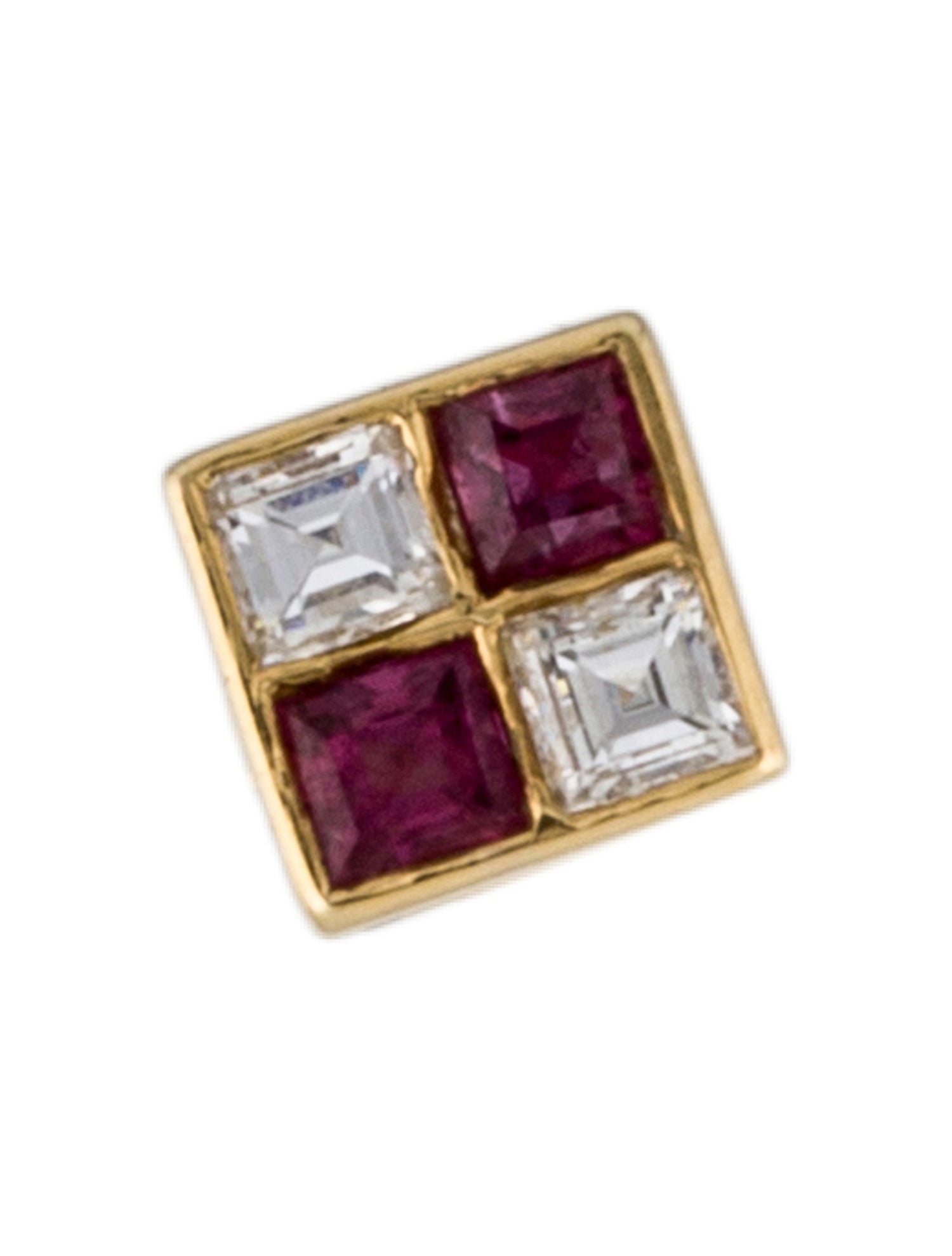 Earrings 14K Ruby & Diamond Stud Earring