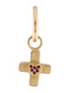Earrings 18K Ruby Cross Drop Earring
