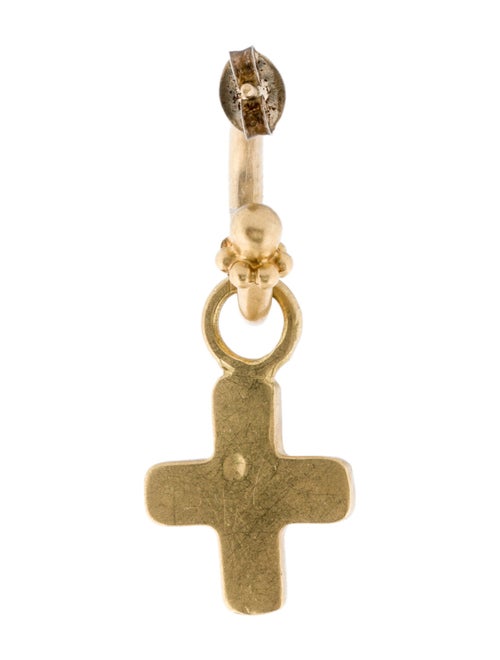 Earrings 18K Ruby Cross Drop Earring