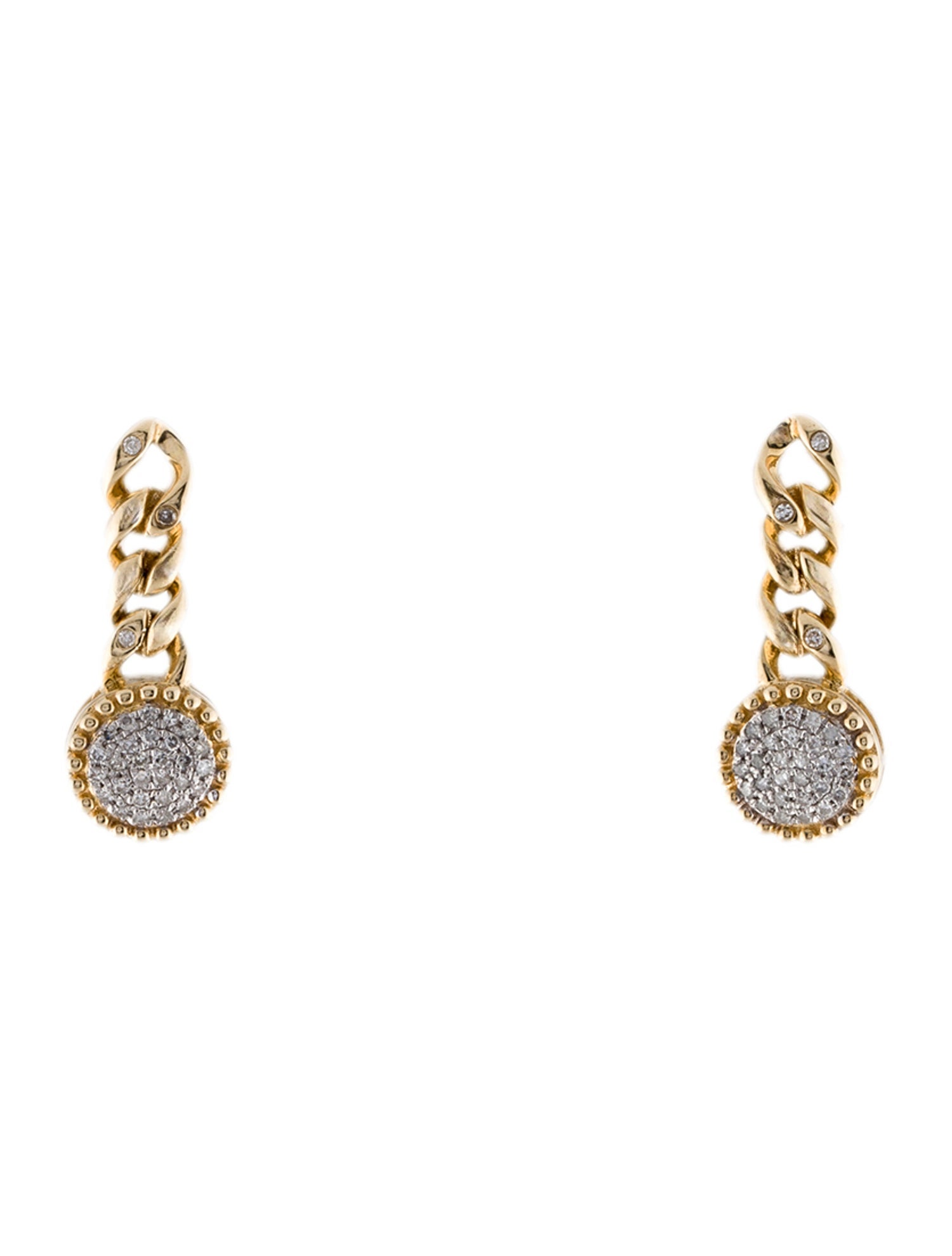 Earrings 14K Diamond Drop Earrings