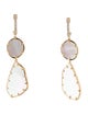 Earrings 14K Diamond & Mother of Pearl Drop Earrings