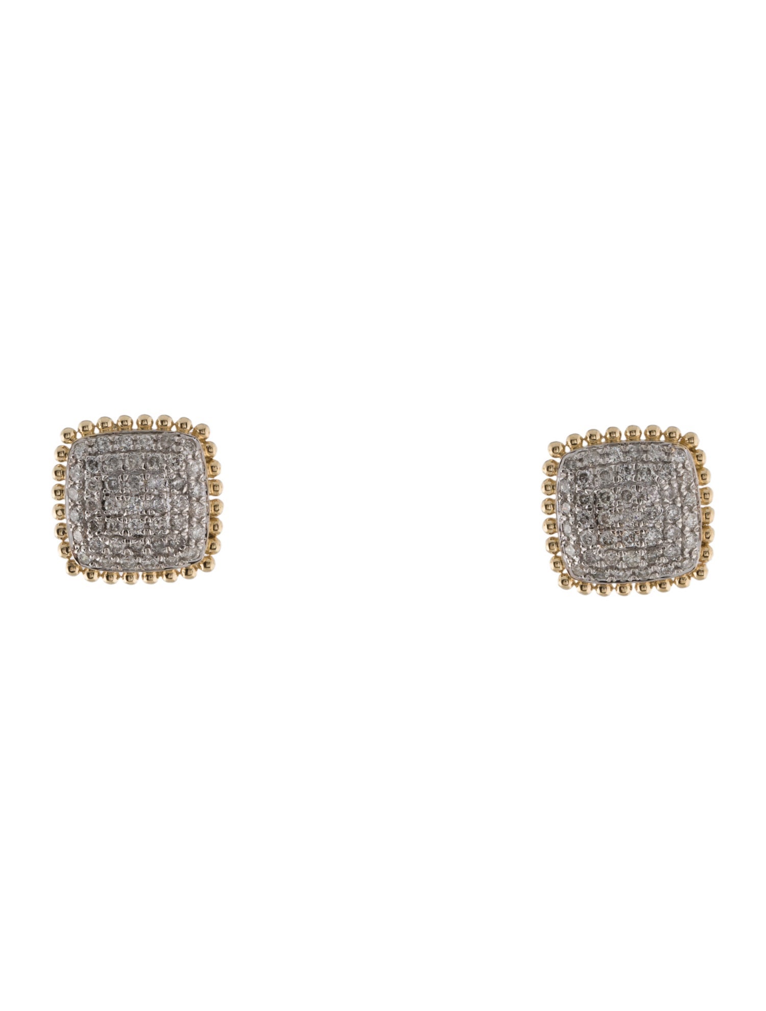 Earrings 14K Diamond Pavé Stud Earrings