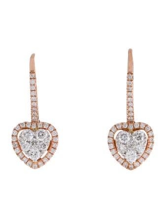 Earrings 14K Diamond Drop Earclip Earrings