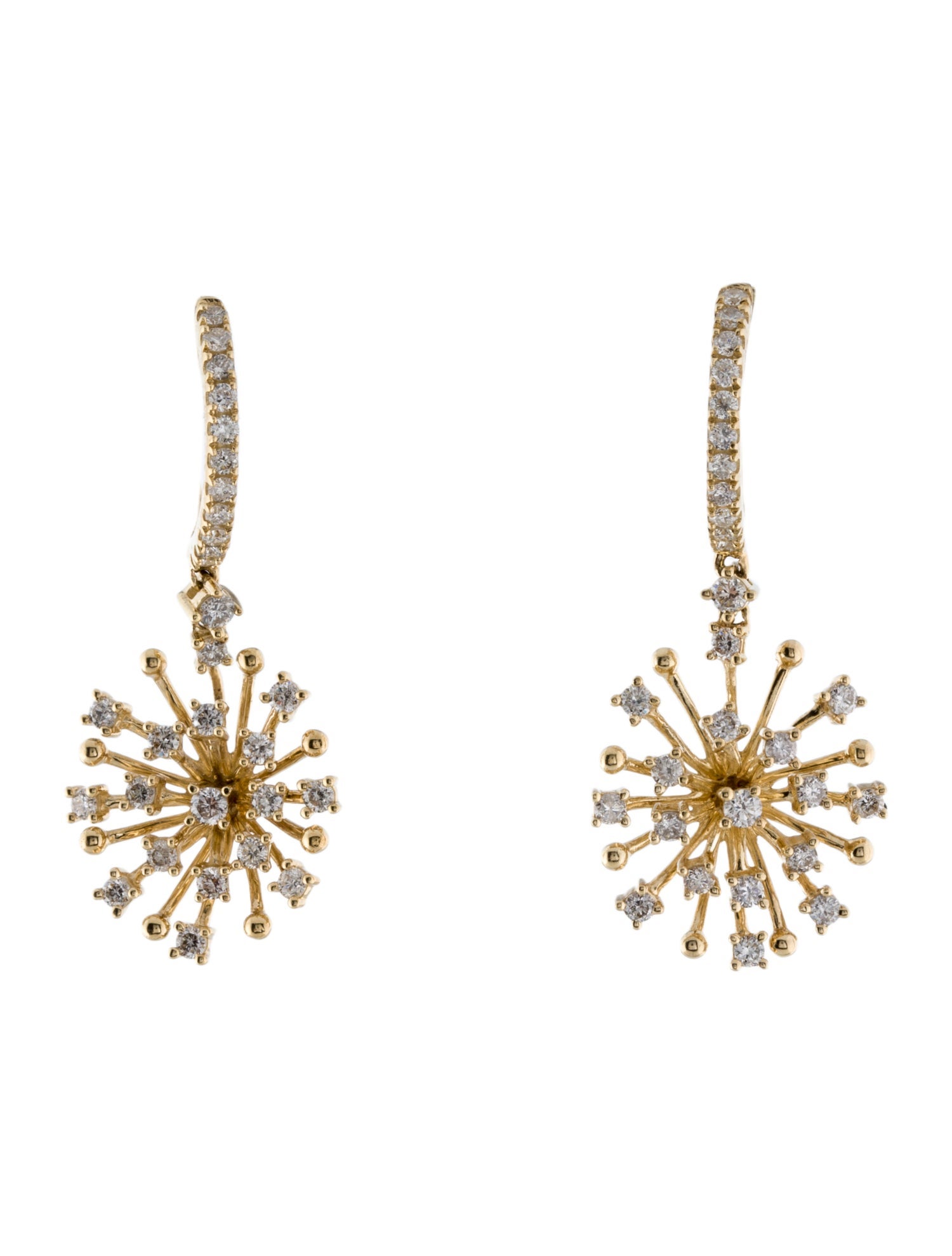 Earrings 14K Diamond Drop Earrings