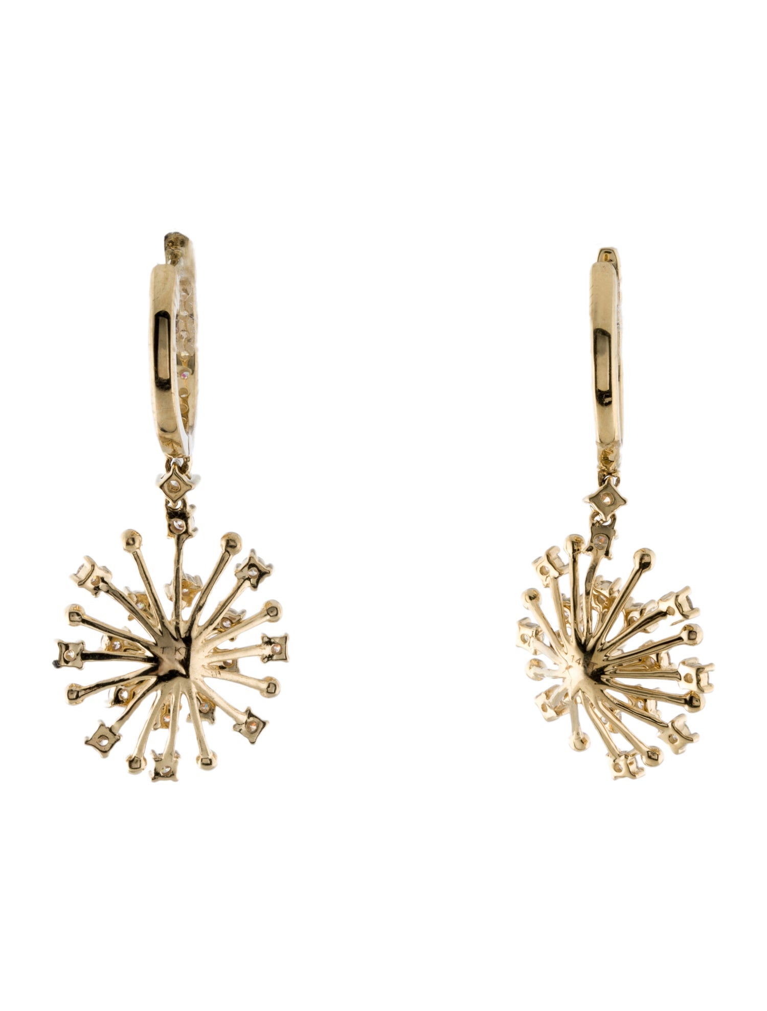 Earrings 14K Diamond Drop Earrings