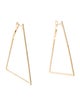 Earrings 18K Diamond Triangle Hoop Earrings