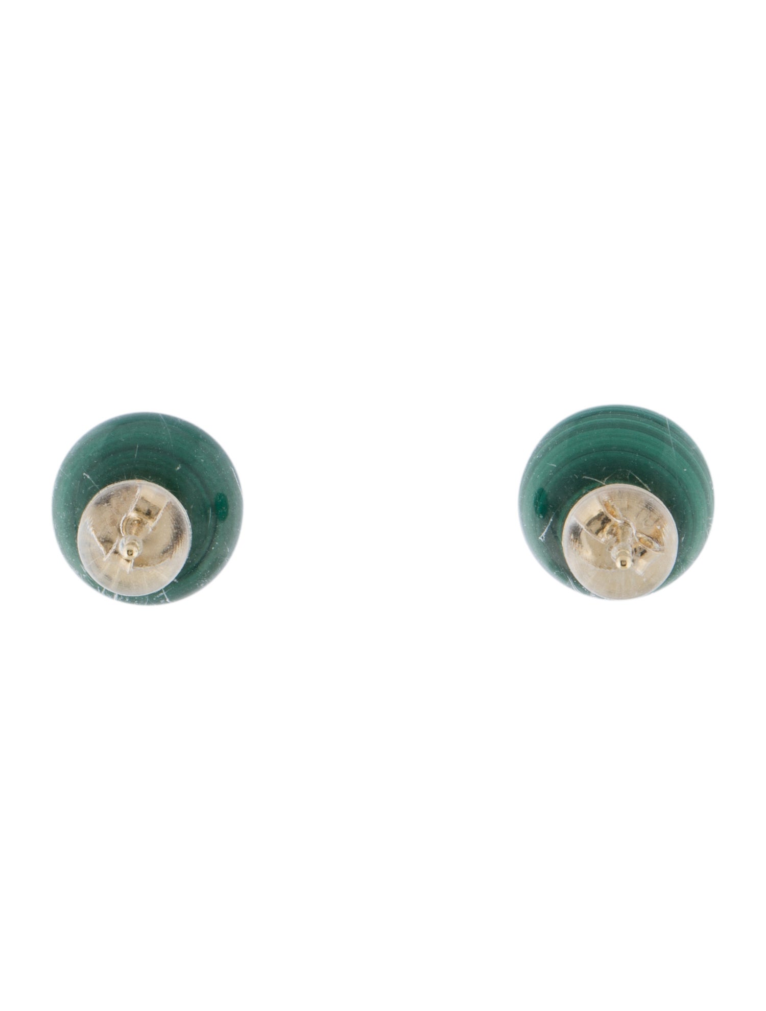 Earrings 18K Malachite Stud Earrings