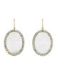 Earrings 18K Moonstone Labradorite & 1.84ctw Aquamarine Drop Earrings